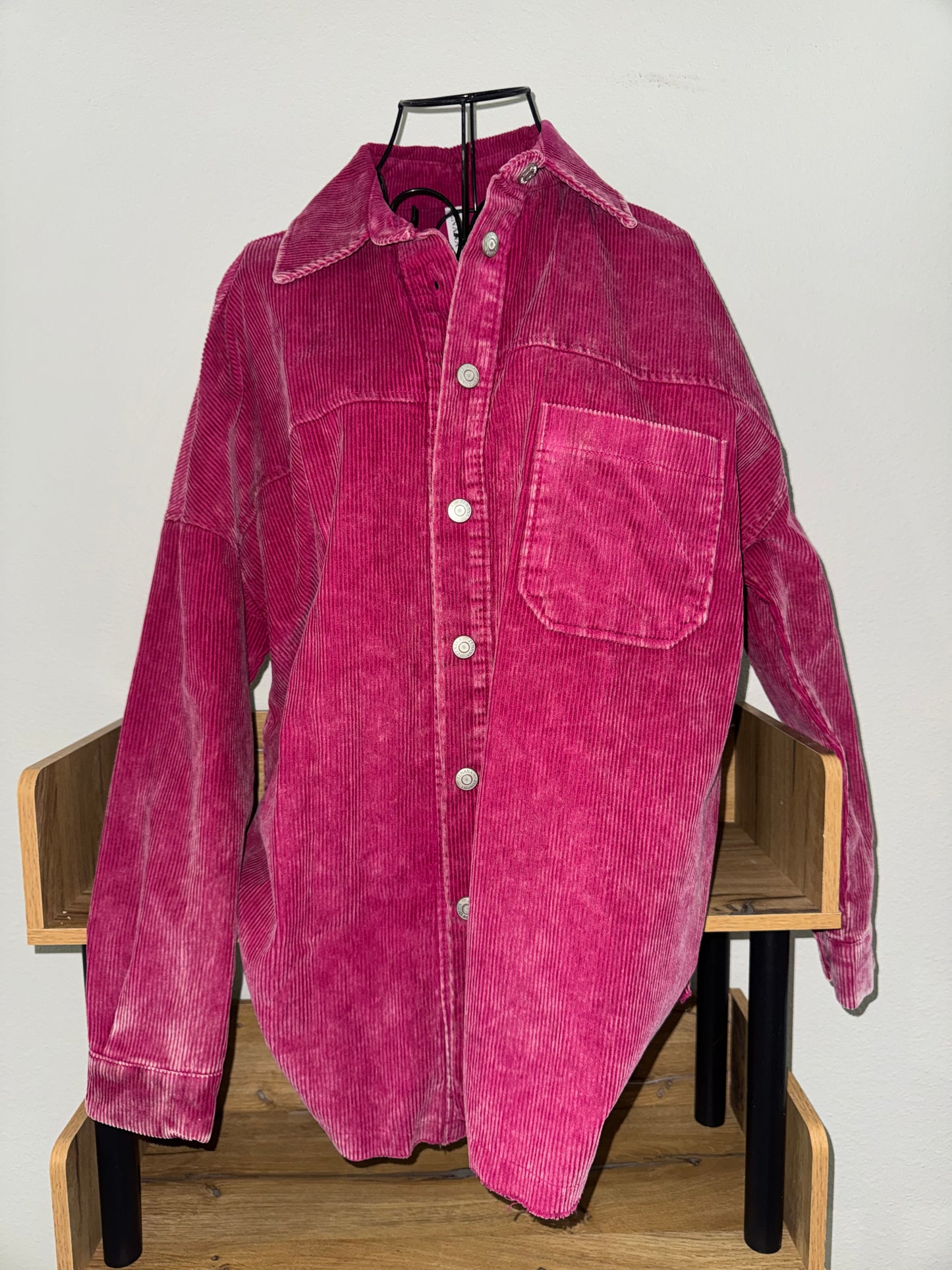 Twiisted Pink Corduroy Shacket