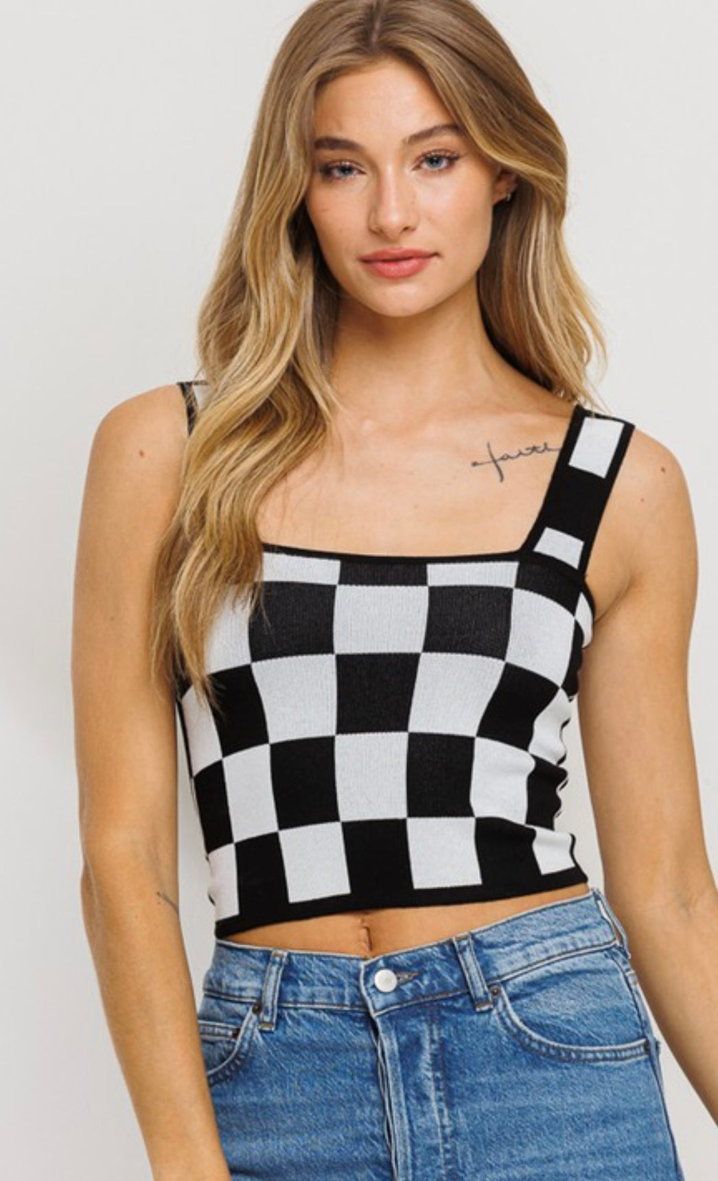 Checkered Gal Top