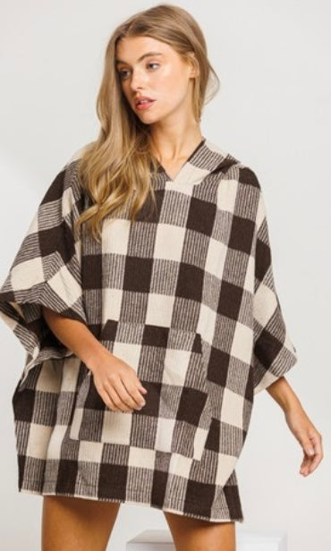 Checkered Poncho