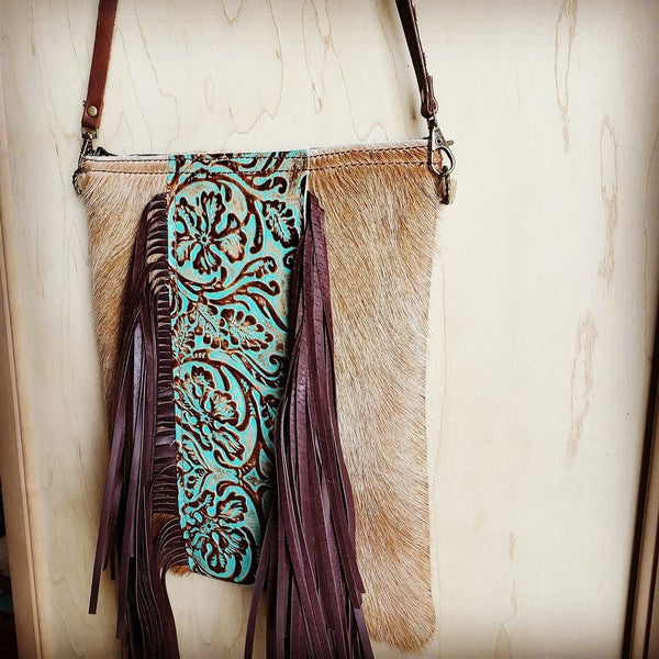 Hair on hide w/ Cowboy Turquoise Crossbody