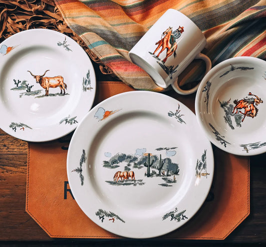 RANCH LIFE 16PC CERAMIC DINNERWARE SET