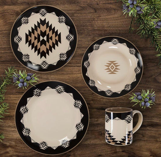 CHALET AZTEC 16PC DINNERWARE SET
