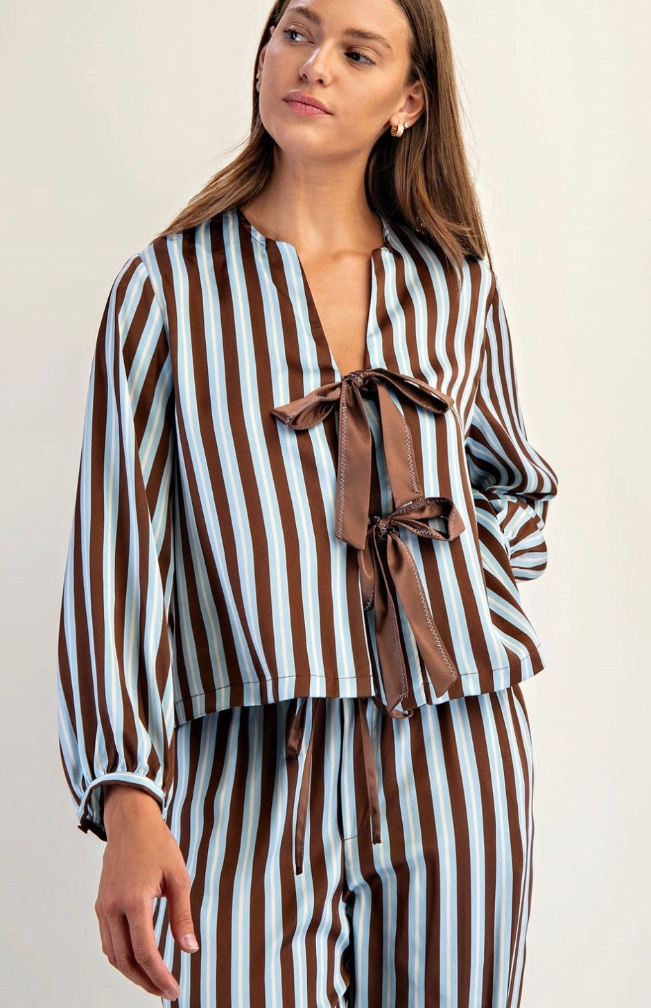 The Plaza Tie-Front Top