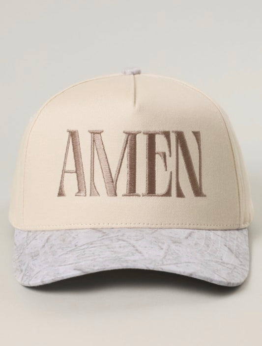 AMEN White Camo Cap