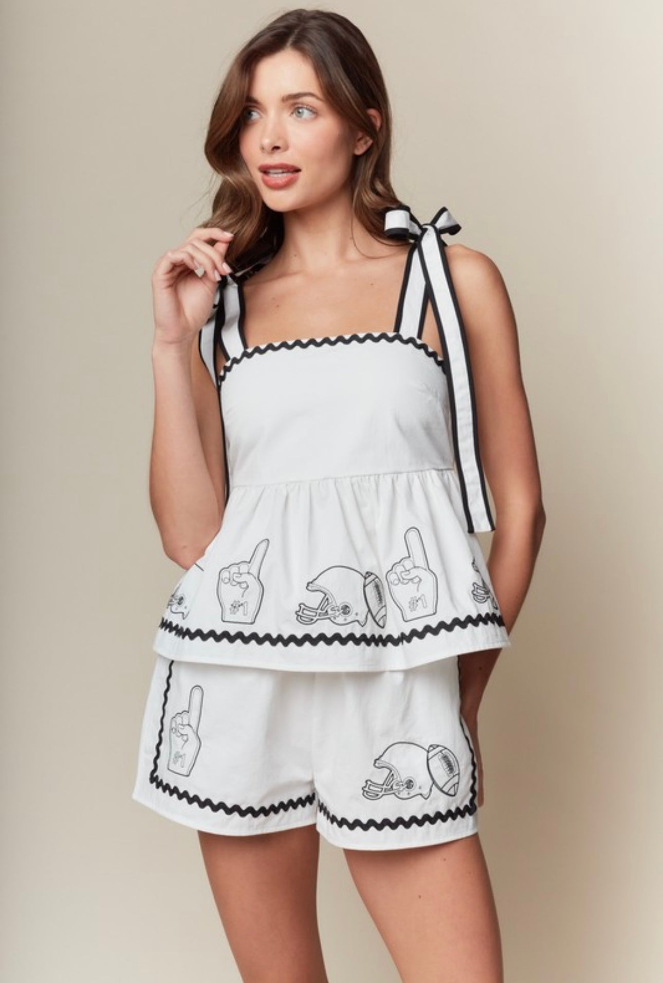 Game Day Glam Set-White